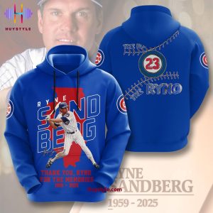 Ryne Sandberg 1959-2025 Thank You For The Memories Limited Edition 3D T-Shirt