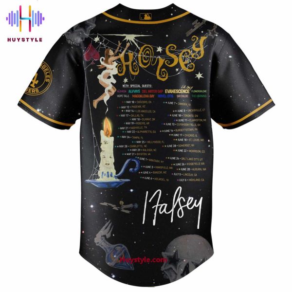 Los Angeles Dodgers x Halsey “For My Last Trick” Tour 2025 Limited Edition Baseball Jersey