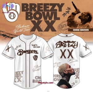 Milwaukee Brewers x Chris Brown “Breezy Bowl XX” World Tour 2025 Limited Edition Baseball Jersey