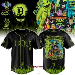Detroit Tigers x Oogie Boogie Base Halloween Patry 2025 Limited Edition Baseball Jersey
