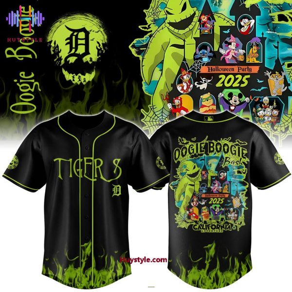 Detroit Tigers x Oogie Boogie Base Halloween Patry 2025 Limited Edition Baseball Jersey