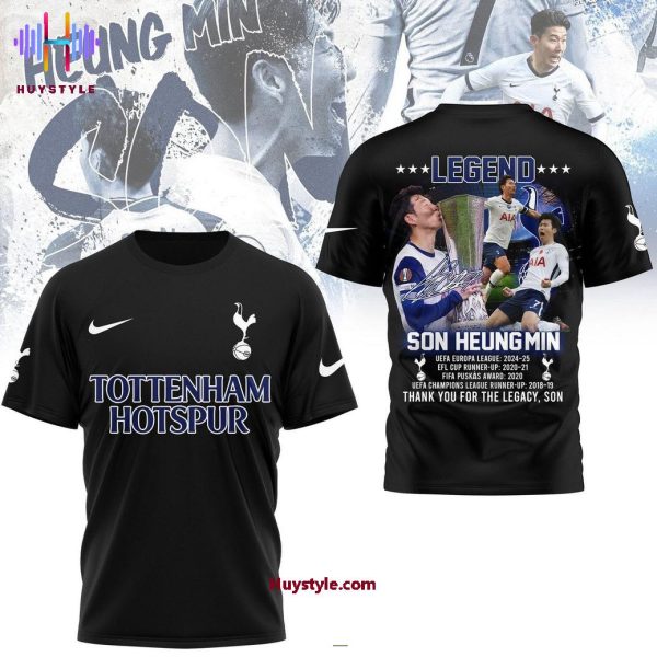 Legend Son Heung-Min x Tottenham FC Thank You For The Legacy, Son 3D T-Shirt