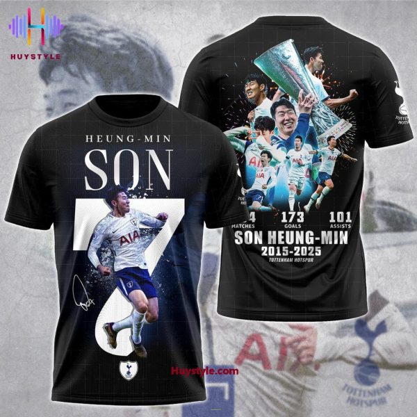 Son Heung-Min “Number 7” 2015-2025 x Tottenham FC Limited Edition 3D T-Shirt