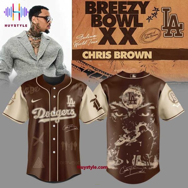 Los Angeles Dodgers x Breezy Bowl XX Chris Brown Special Edition Baseball Jersey