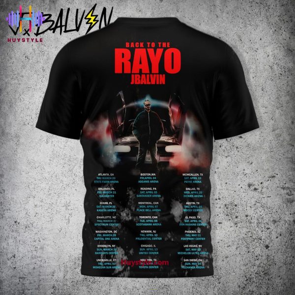 Back To The Rayo J Balvin 2025 Limited Edition 3D T-Shirt