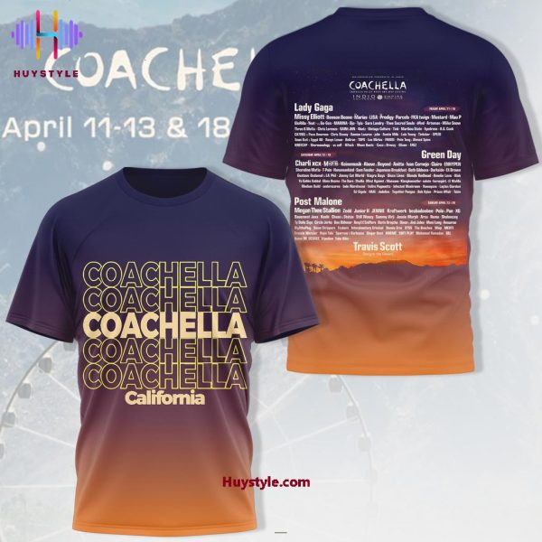Coachella California 2025 Limited Edition 3D T-Shirt