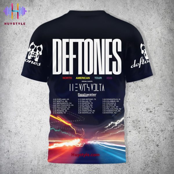 Deftones North American Tour 2025 Limited Edition 3D T-Shirt