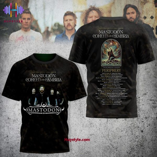 Mastodon & Coheed and Cambria The Infinite Arc Tour Limited Edition 3D T-Shirt