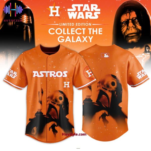 Houston Astros x “Boba Fett” Star War Collect The Galaxy Baseball Jersey
