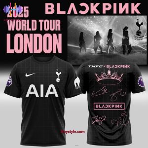 Tottenham FC x Blackpink 2025 World Tour London Limited Edition 3D T-Shirt – Black