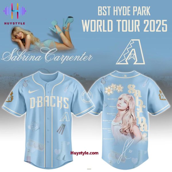 Arizona Diamondbacks x Sabrina Carpenter BST Hyde Park World Tour 2025 Baseball Jersey