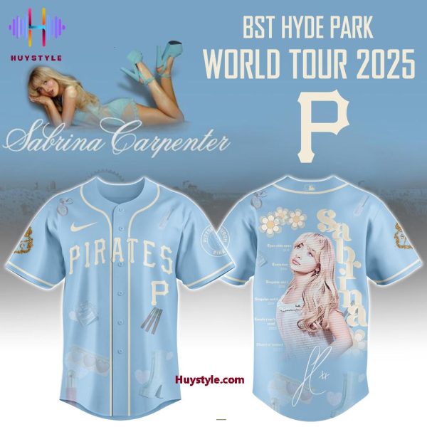 Pittsburgh Pirates x Sabrina Carpenter BST Hyde Park World Tour 2025 Baseball Jersey