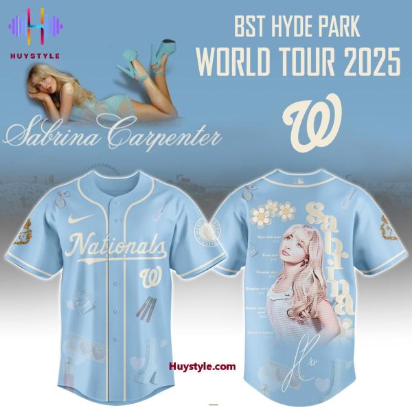 Washington Nationals x Sabrina Carpenter BST Hyde Park World Tour 2025 Baseball Jersey