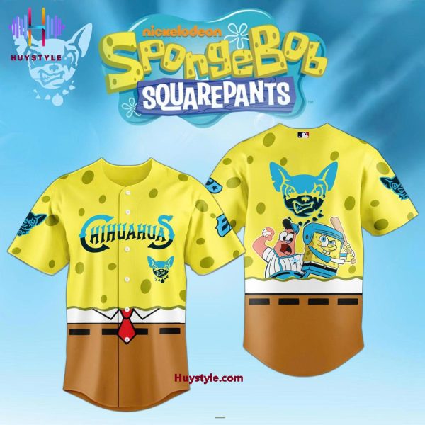 El Paso Chihuahuas x Spongebob Squarepants 2025 Limited Edition Baseball Jersey