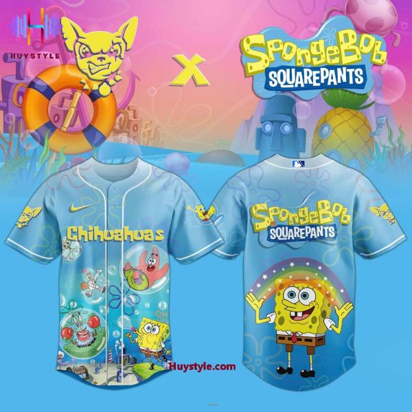 El Paso Chihuahuas x Spongebob Squarepants 2025 Special Edition Baseball Jersey