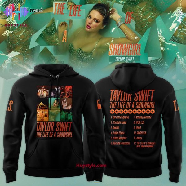 Taylor Swift The Life of A Showgirl Album 2025 Hooodie Longpant Cap – Black
