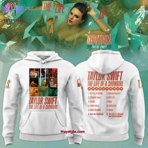 Taylor Swift The Life of A Showgirl Album 2025 Hooodie Longpant Cap – White