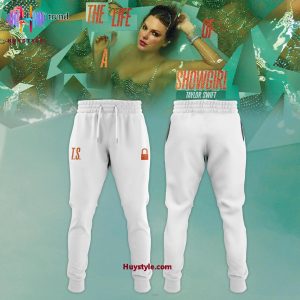 Taylor Swift The Life of A Showgirl Album 2025 Hooodie Longpant Cap – White