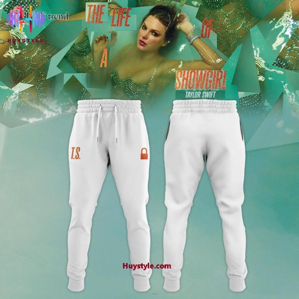 Taylor Swift The Life of A Showgirl Album 2025 Hooodie Longpant Cap – White