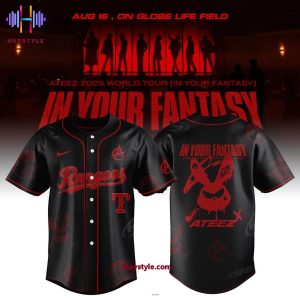 Texas Rangers x Ateez 2025 World Tour In Your Fantasy Limited Edition Baseball Jersey