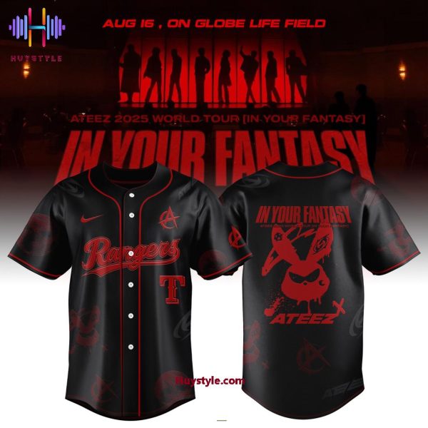 Texas Rangers x Ateez 2025 World Tour In Your Fantasy Limited Edition Baseball Jersey