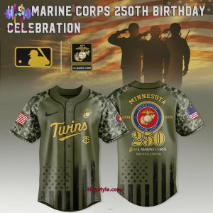 Minnesota Twins 250th Birthday 1775-2025 U.S Marine Corps Baseball Jersey