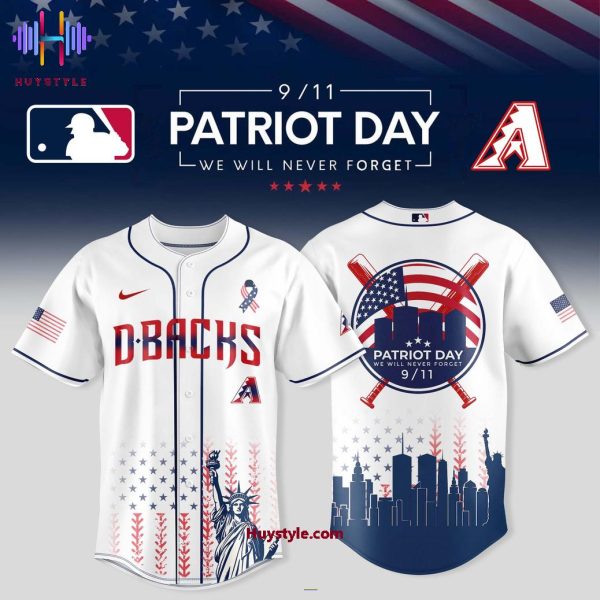 Arizona Diamondbacks x 9/11 Patriot Day We Will Never Forget Baseball Jersey