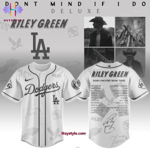 Los Angeles Dodgers x Riley Green 2025 Damn Country Music Tour Baseball Jersey