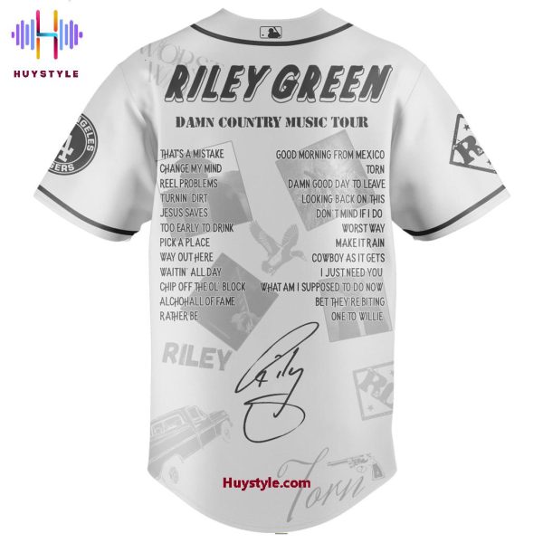 Los Angeles Dodgers x Riley Green 2025 Damn Country Music Tour Baseball Jersey