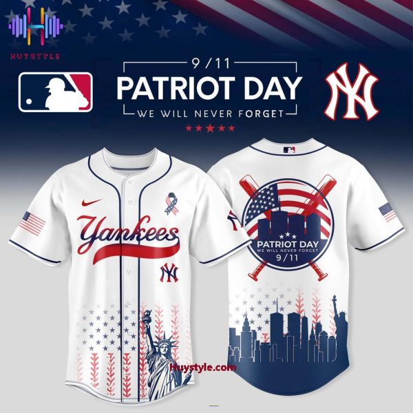 New York Yankees x 9/11 Patriot Day We Will Never Forget Baseball Jersey
