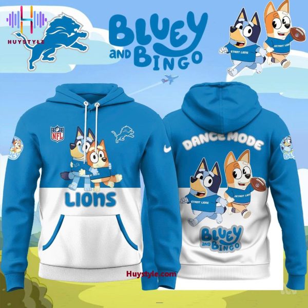 Detroit Lions x Bluey And Bingo 2025 “Dance Mode” Hoodie Cap