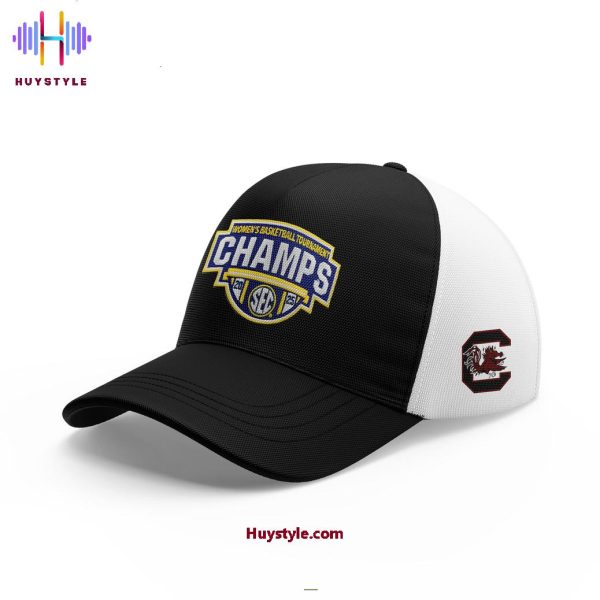 South Carolina Gamecocks Women’s Basketball Tournament Champs 2025 Hoodie Longpant Cap – Black