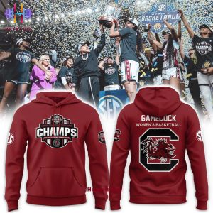 South Carolina Gamecocks Women’s Basketball Tournament Champs 2025 Hoodie Longpant Cap – Black