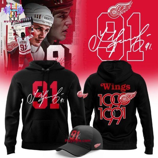 Detroit Red Wings x Sergei Fedorov Number 91 3D T-Shirt