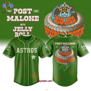 Houston Astros x Post Malone With Jelly Roll The Big Ass World Tour 2025 Baseball Jersey