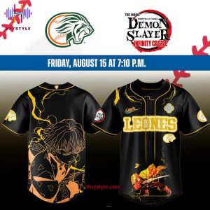 Leones De Yucatan x Demon Slayer Zenitsu 2025 Special Edition Baseball Jersey