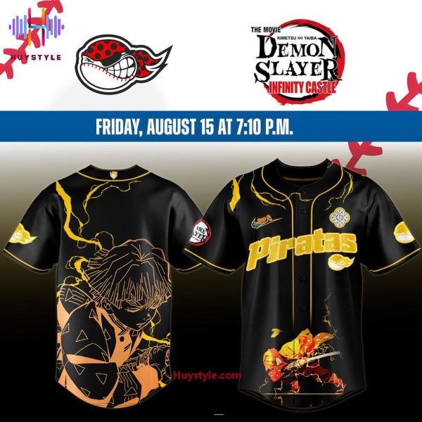 Piratas De Campeche x Demon Slayer Zenitsu 2025 Special Edition Baseball Jersey