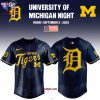 Detroit Tigers x Michigan Wolverines Night 2025 Baseball Jersey – Orange