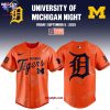 Detroit Tigers x Michigan Wolverines Night 2025 Baseball Jersey – White