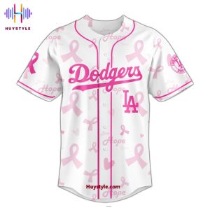 Los Angeles Dodgers Breast Cancer Awareness Month 2025 Baseball Jersey