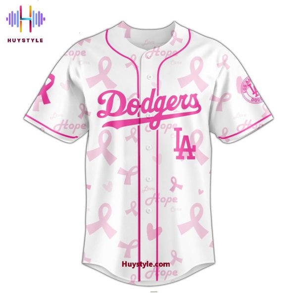 Los Angeles Dodgers Breast Cancer Awareness Month 2025 Baseball Jersey