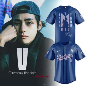 Los Angeles Dodgers x “V” Tae Hyung BTS 2025 Baseball Jersey
