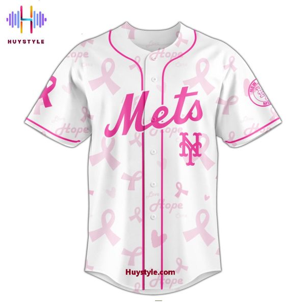 New York Mets Breast Cancer Awareness Month 2025 Baseball Jersey