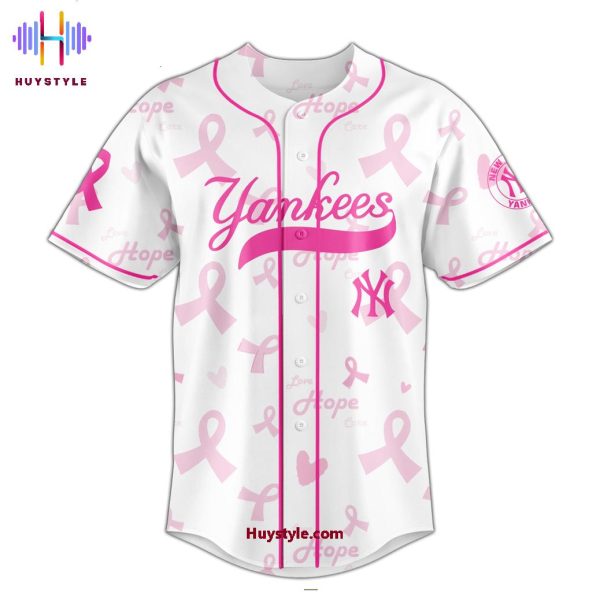 New York Yankees Breast Cancer Awareness Month 2025 Baseball Jersey