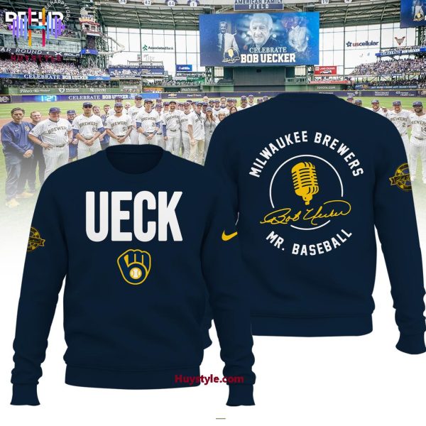 Mr.Baseball Bob Uecker x Milwaukee Brewers Thank You For The Memories Hoodie