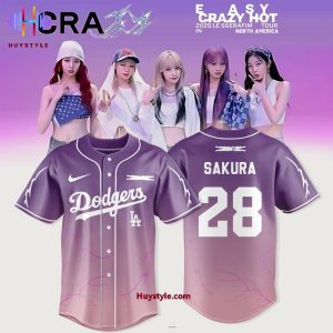 Los Angeles Dodgers x Sakura-Le Sserafim Tour 2025 Baseball Jersey