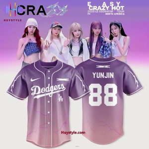 Los Angeles Dodgers x Yunjin-Le Sserafim Tour 2025 Baseball Jersey