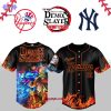 Boston Red Sox x The Movie KimetsuNo Yaiba: Demon Slayer-Akaza Baseball Jersey