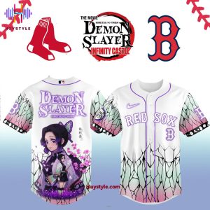 Boston Red Sox x The Movie KimetsuNo Yaiba: Demon Slayer-Shinobu Baseball Jersey