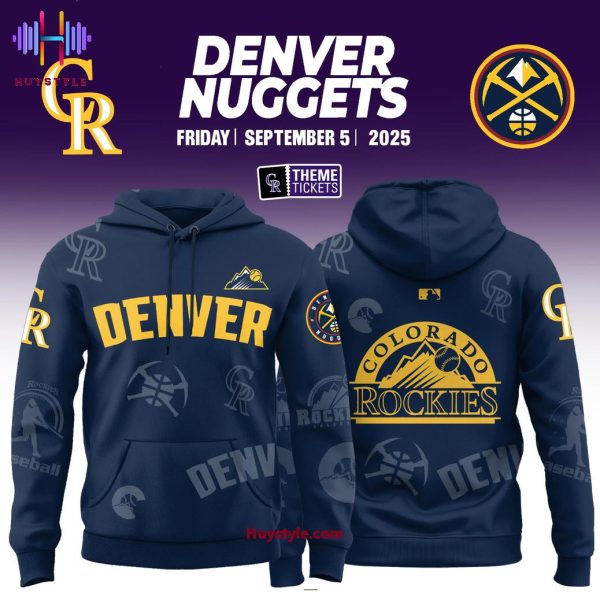 Colorado Rockies x Denver Nuggets Game 2025 Special Edition Navy Hoodie